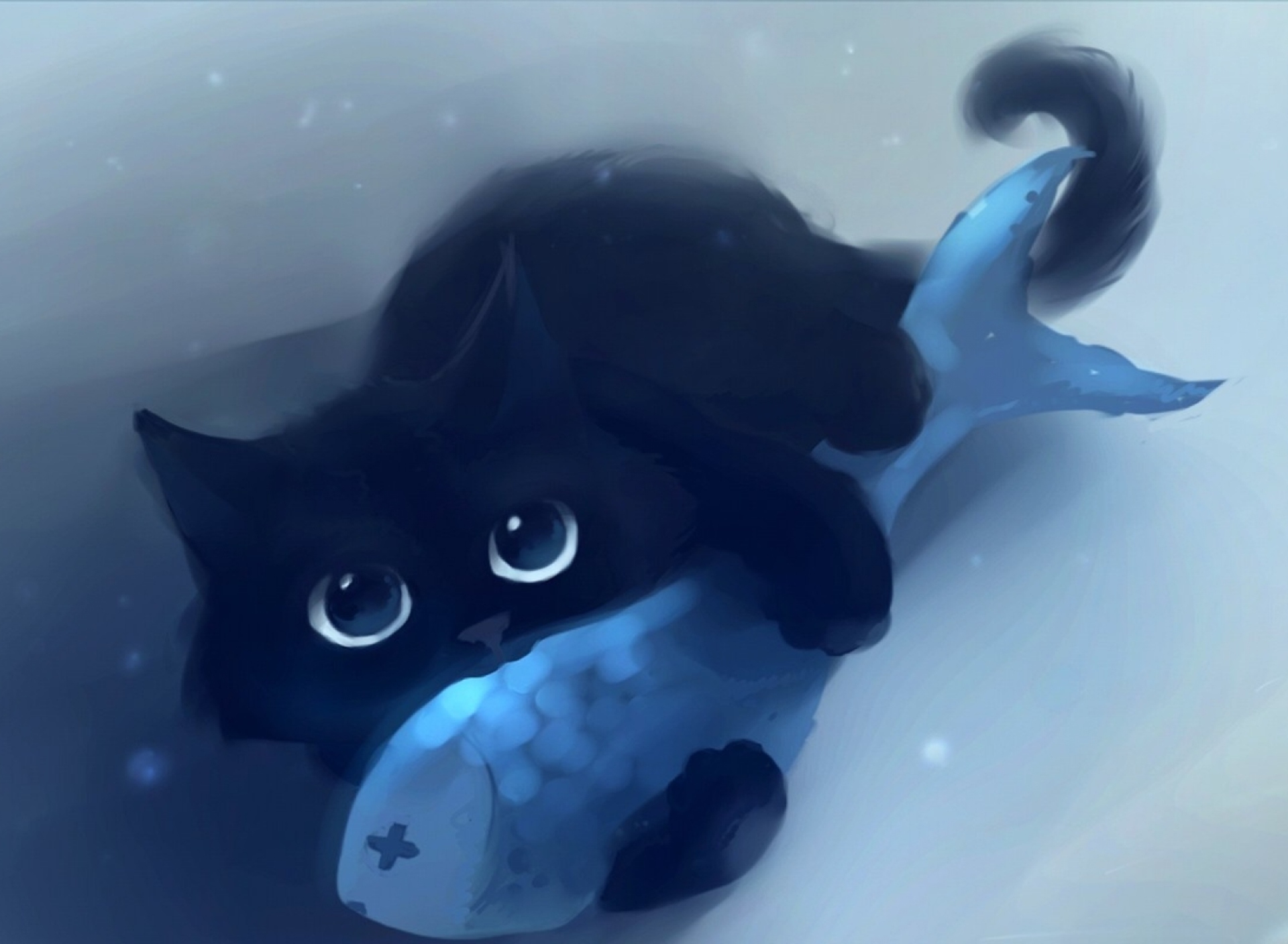 Black Cat & Blue Fish screenshot #1 1920x1408