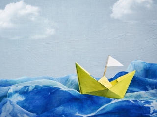 Paper Boat wallpaper 320x240