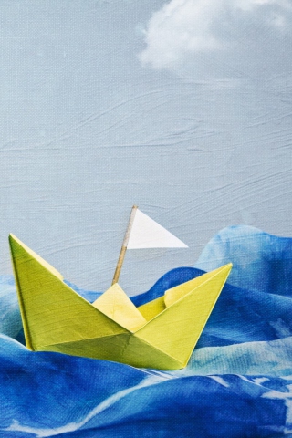 Paper Boat wallpaper 320x480