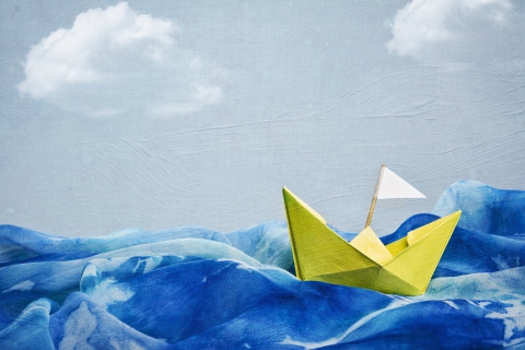 Paper Boat wallpaper 480x320