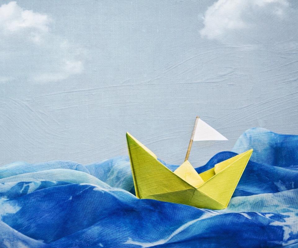Paper Boat wallpaper 960x800
