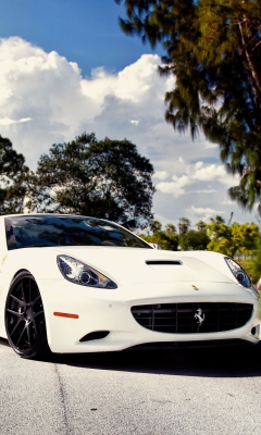 White Ferrari screenshot #1 240x400