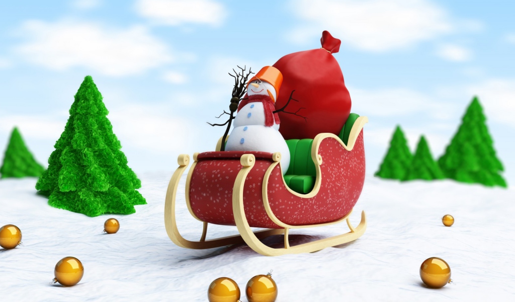Screenshot №1 pro téma Santa's Snowman 1024x600