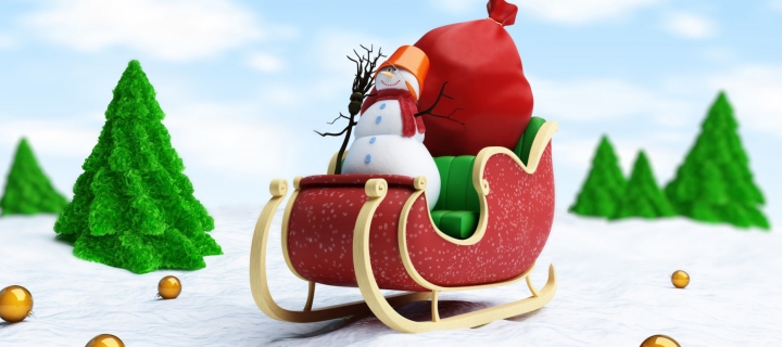 Sfondi Santa's Snowman 720x320