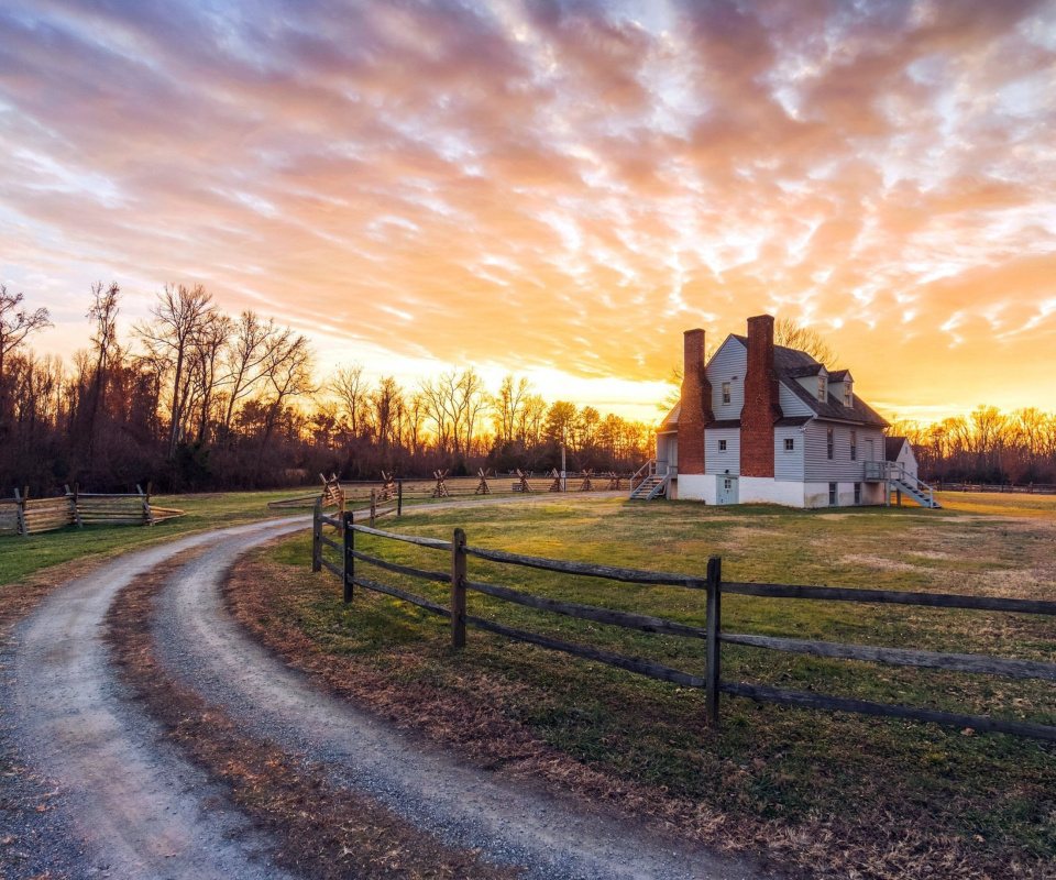 Sunset House wallpaper 960x800