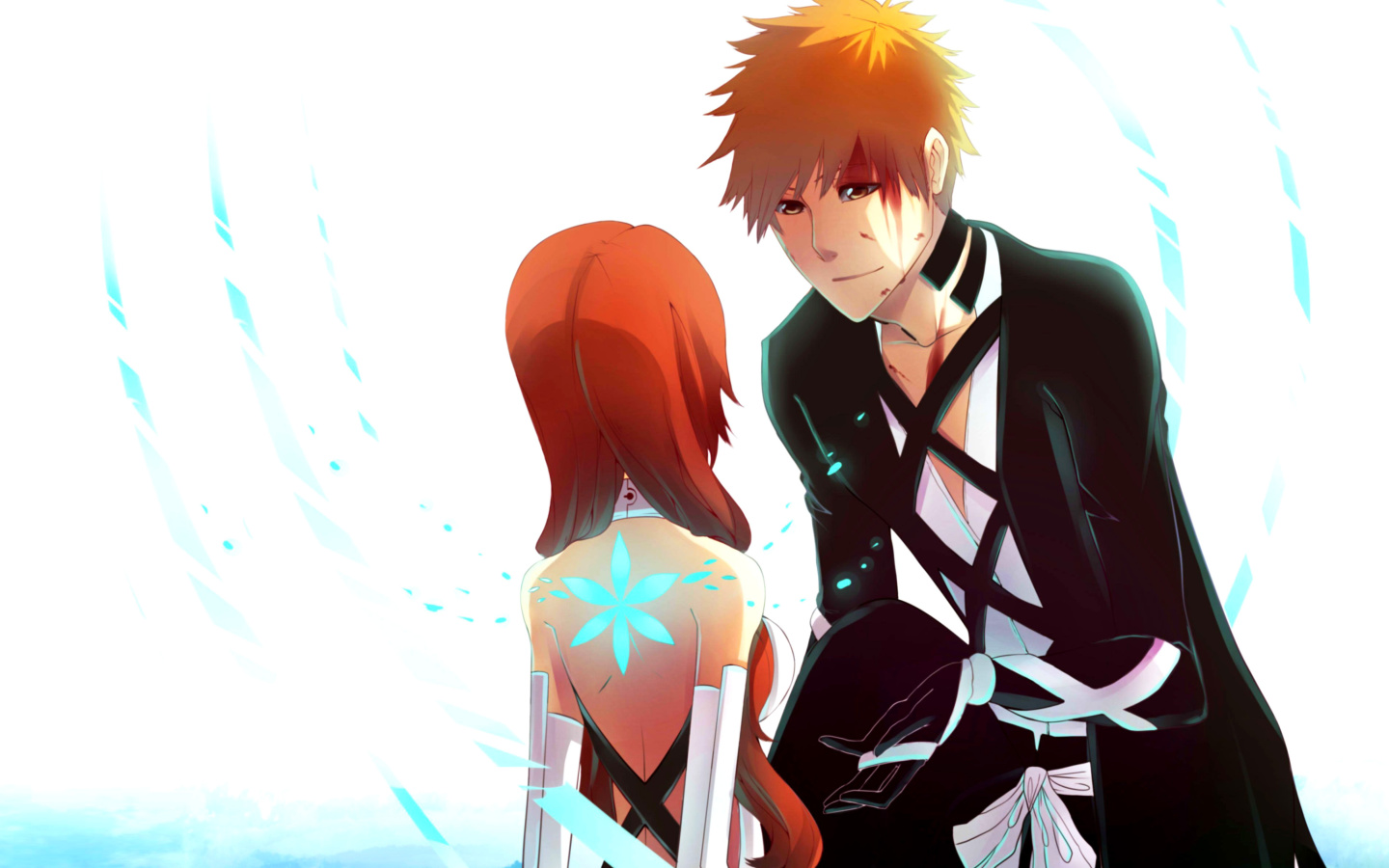 Inoue Orihime and Kurosaki Ichigo in Bleach screenshot #1 1440x900