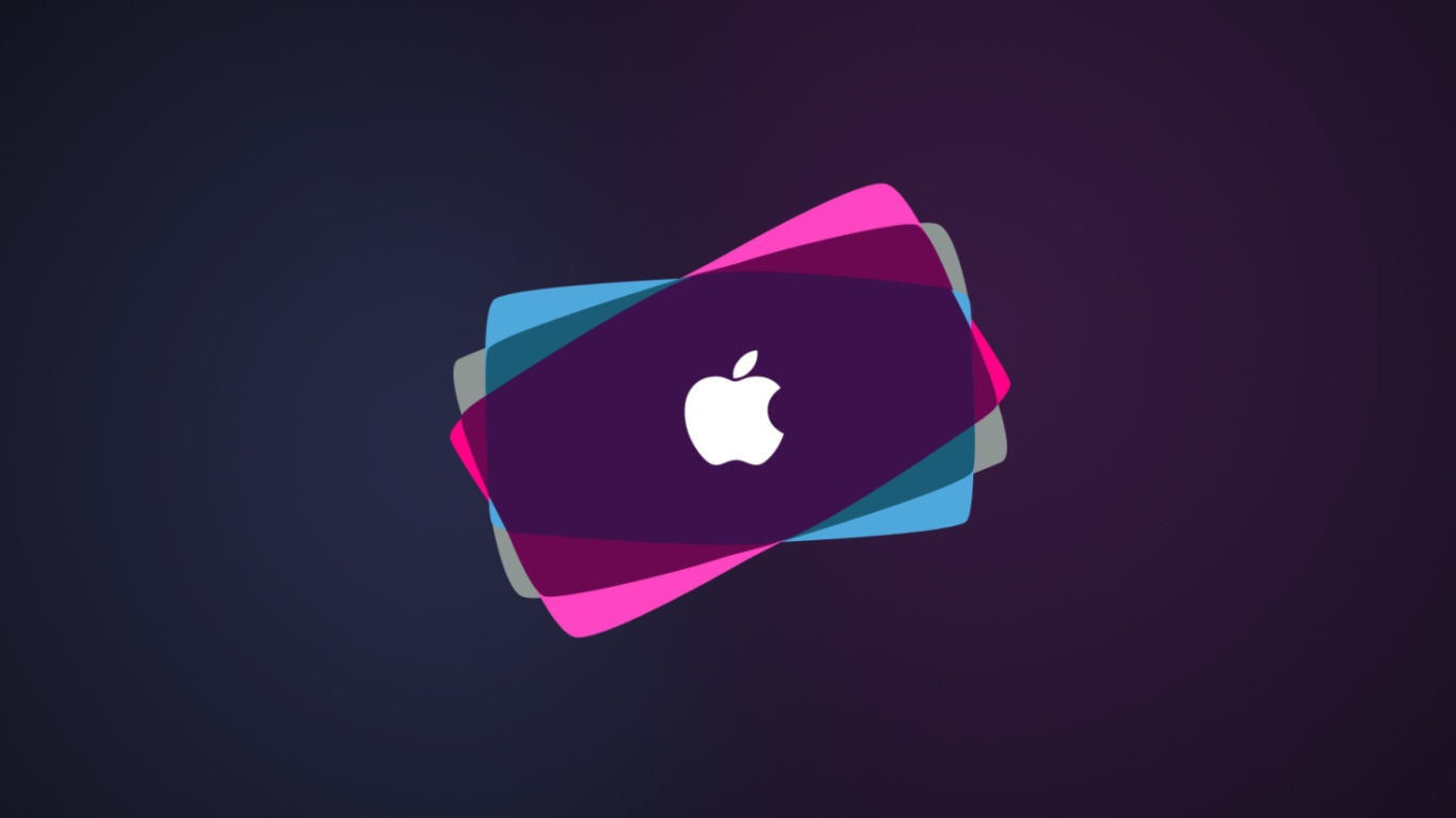 Simple Purple Apple wallpaper 1366x768