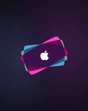 Fondo de pantalla Simple Purple Apple 176x220