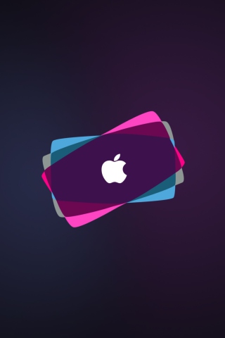 Fondo de pantalla Simple Purple Apple 320x480