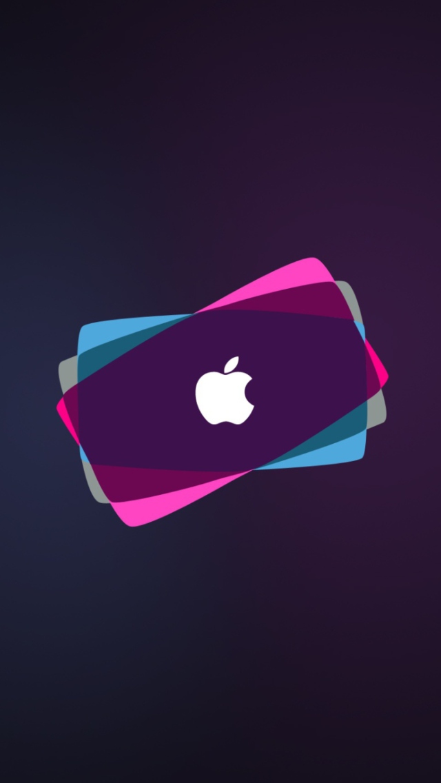 Das Simple Purple Apple Wallpaper 640x1136