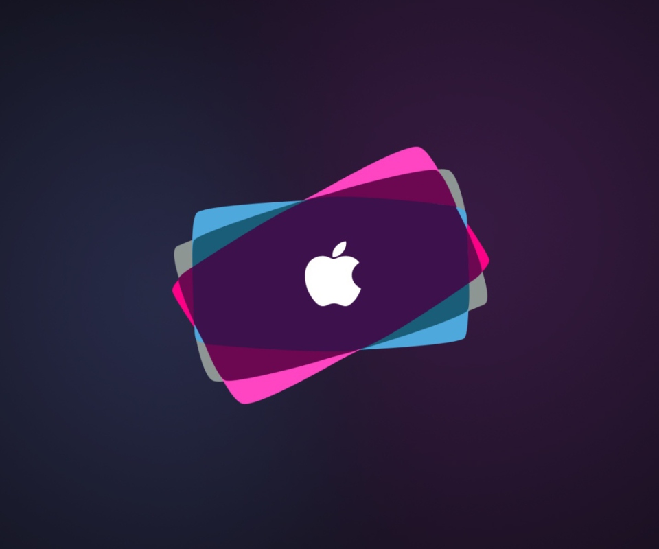 Das Simple Purple Apple Wallpaper 960x800