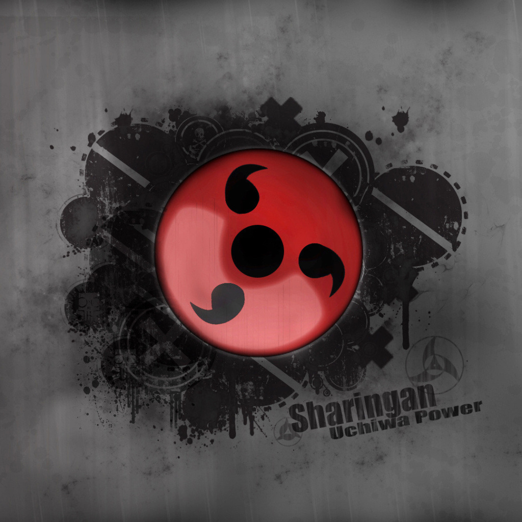 Sharingan, Naruto wallpaper 1024x1024