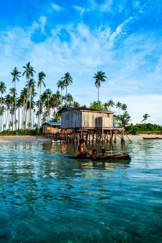 Обои Malaysia Tropical Coast 320x480