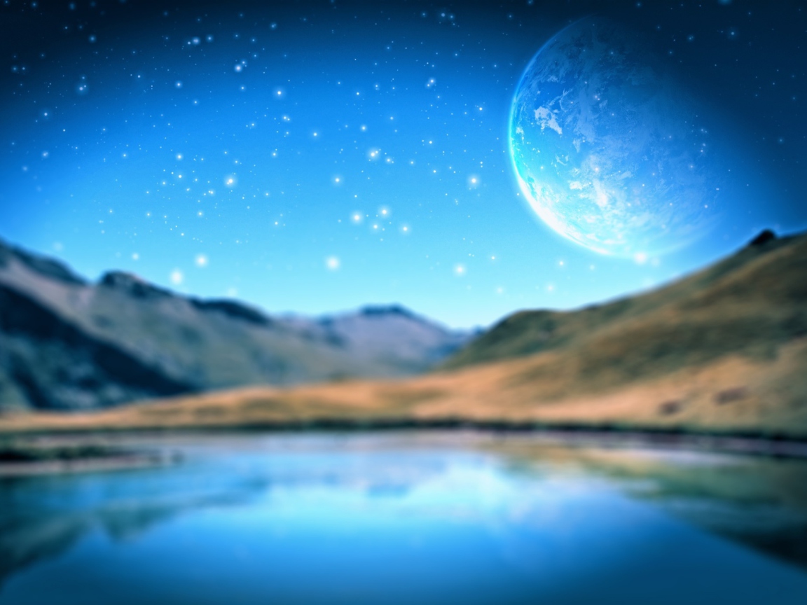 Fondo de pantalla Space Lake 1152x864