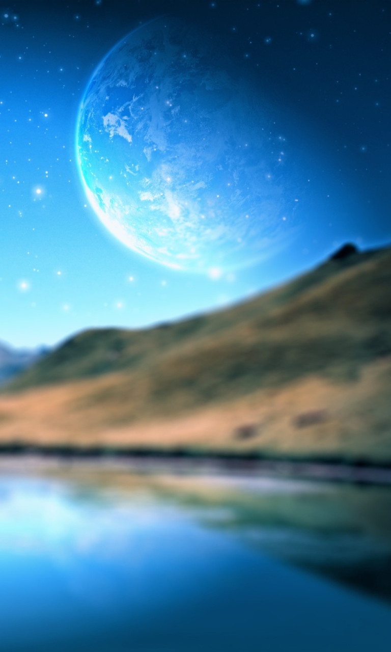 Fondo de pantalla Space Lake 768x1280