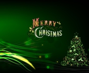 Das Green Merry Christmas Wallpaper 176x144