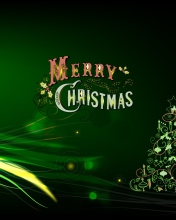 Green Merry Christmas wallpaper 176x220