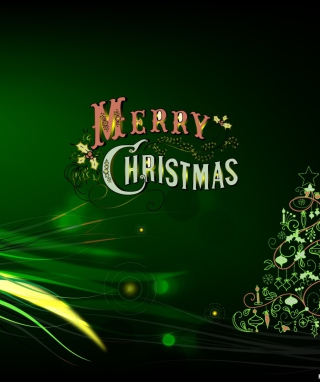 Kostenloses Green Merry Christmas Wallpaper für Nokia C1-01