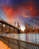 Das NYC - Brooklyn Bridge Wallpaper 128x160