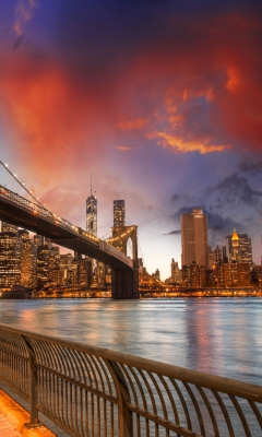 Fondo de pantalla NYC - Brooklyn Bridge 240x400