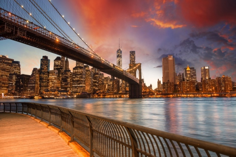 Обои NYC - Brooklyn Bridge 480x320
