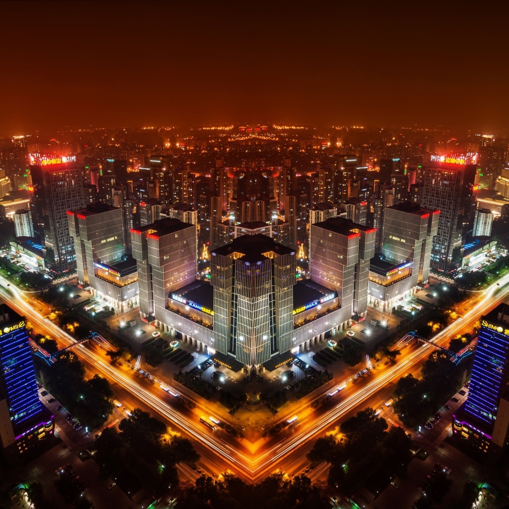 Beijing Panorama In China wallpaper 1024x1024