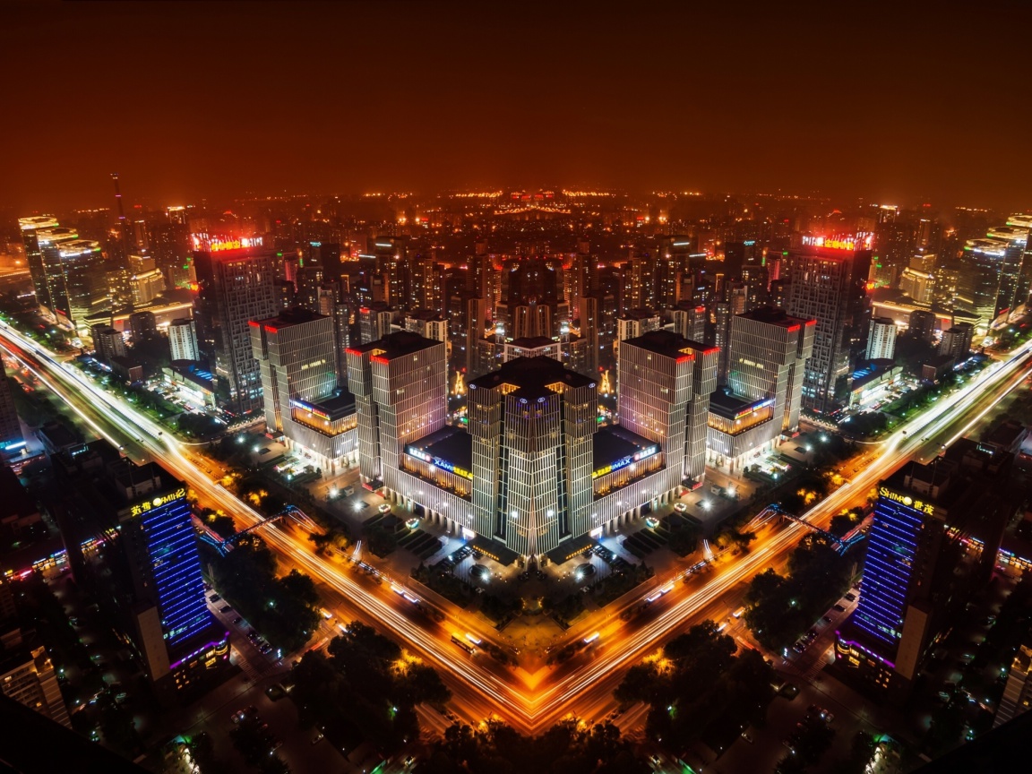 Обои Beijing Panorama In China 1152x864