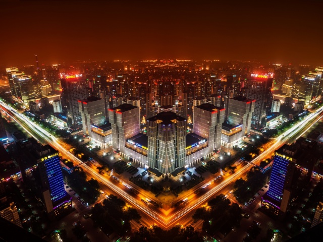 Обои Beijing Panorama In China 640x480