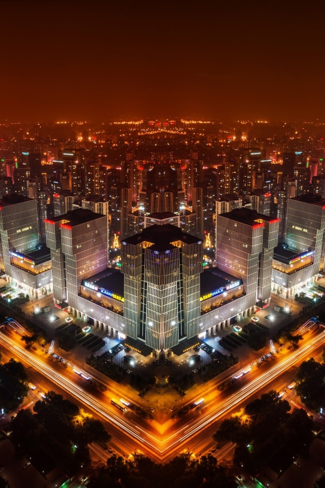 Beijing Panorama In China wallpaper 640x960