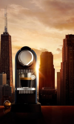 Fondo de pantalla Nespresso Morning Coffee In Chicago 240x400
