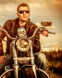 Motorcycle Driver wallpaper 128x160