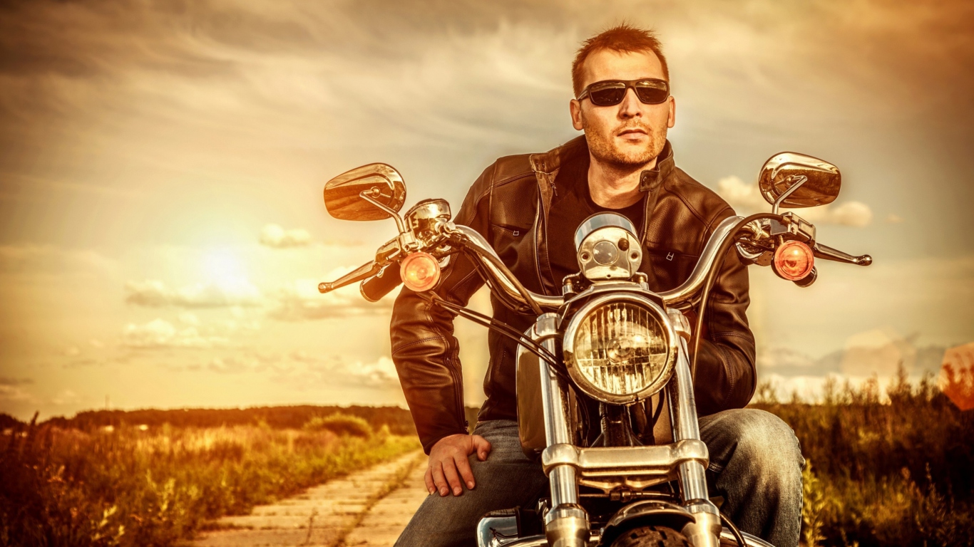 Motorcycle Driver wallpaper 1366x768
