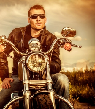 Motorcycle Driver Background for 240x320