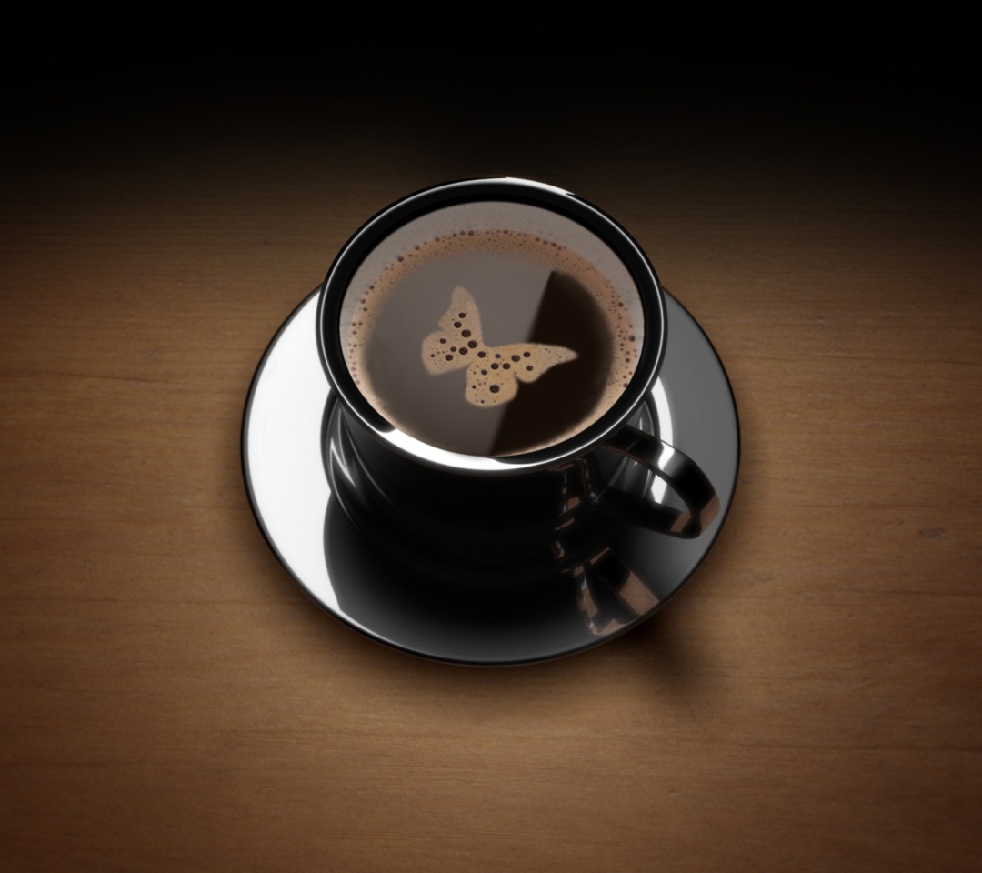 Butterfly Coffee wallpaper 1080x960
