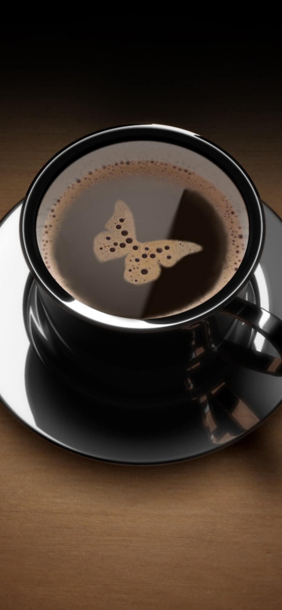 Fondo de pantalla Butterfly Coffee 1170x2532