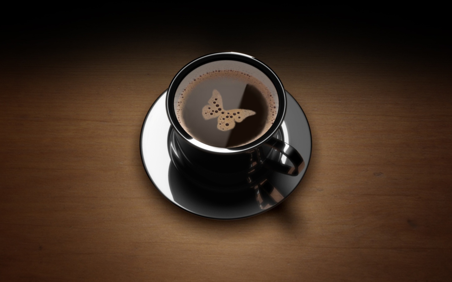 Das Butterfly Coffee Wallpaper 1440x900