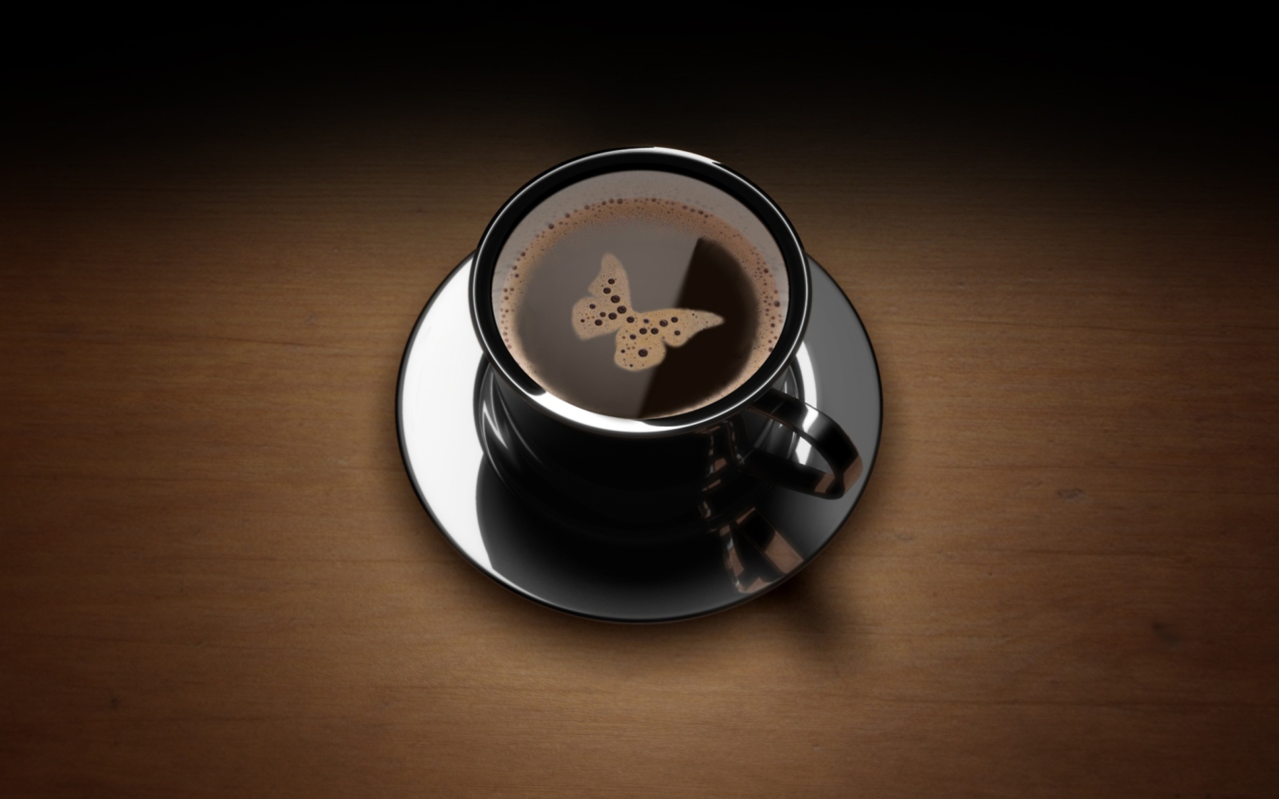 Das Butterfly Coffee Wallpaper 2560x1600