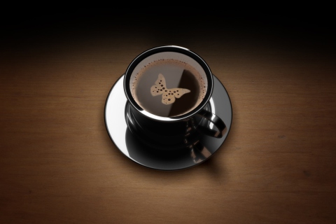 Butterfly Coffee wallpaper 480x320