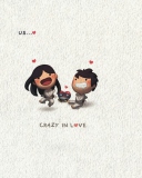 Обои Love Is - Crazy In Love 128x160