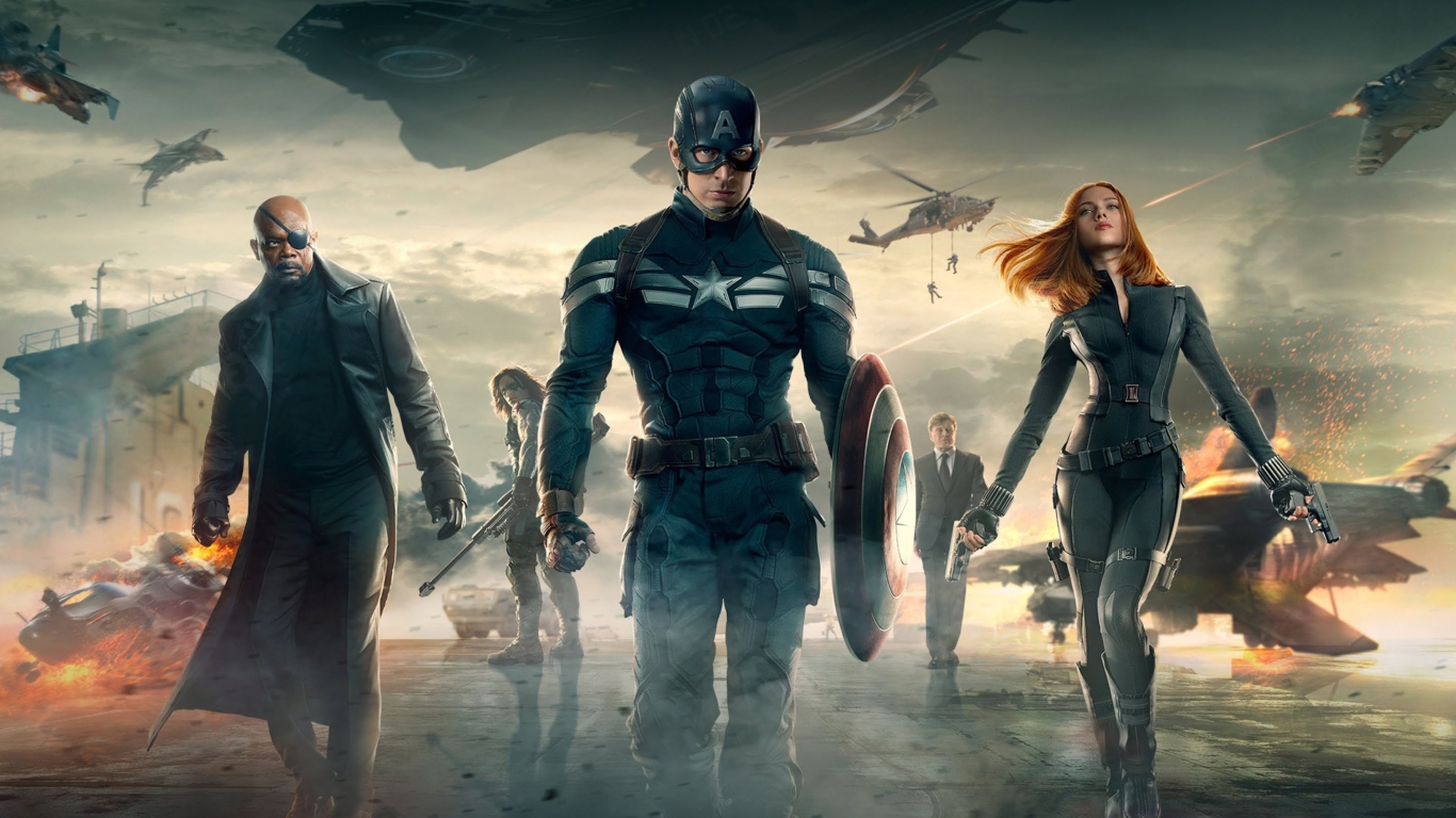 Das Captain America The Winter Soldier Movie Wallpaper 1366x768