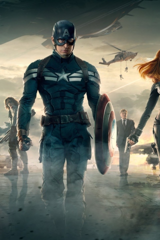 Captain America The Winter Soldier Movie wallpaper 320x480