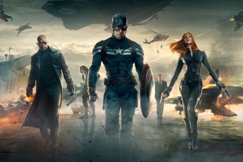 Das Captain America The Winter Soldier Movie Wallpaper 480x320