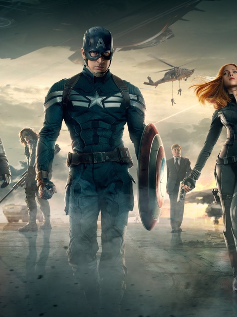 Обои Captain America The Winter Soldier Movie 480x640