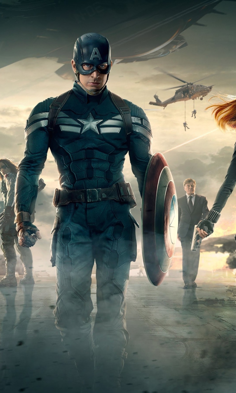 Sfondi Captain America The Winter Soldier Movie 768x1280