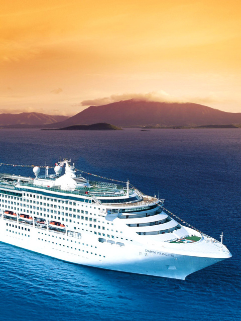 Dawn Princess in South Pacific wallpaper 480x640