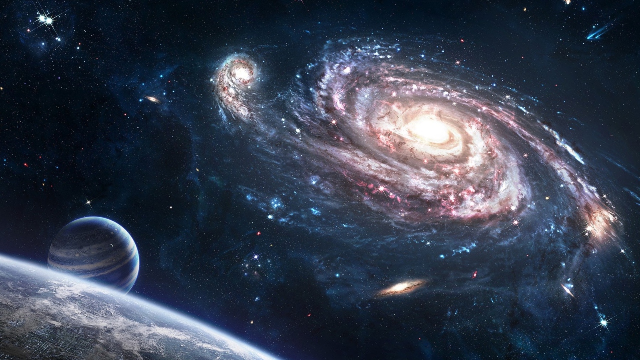Das Nebula And Planets Wallpaper 1280x720