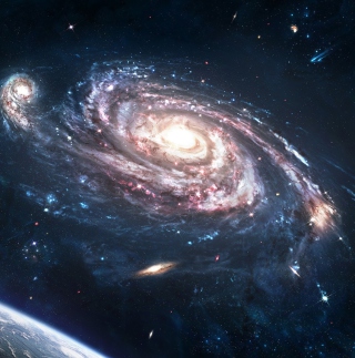 Kostenloses Nebula And Planets Wallpaper für Samsung B159 Hero Plus