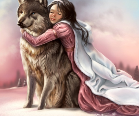 Sfondi Princess And Wolf 480x400