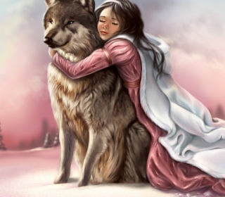 Princess And Wolf - Obrázkek zdarma pro iPad mini