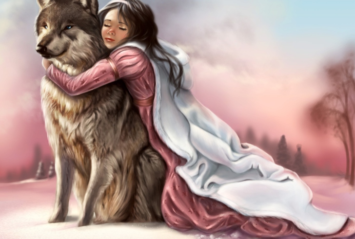 Sfondi Princess And Wolf